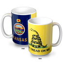 Kansas Mug Gadsden Flag (15oz)