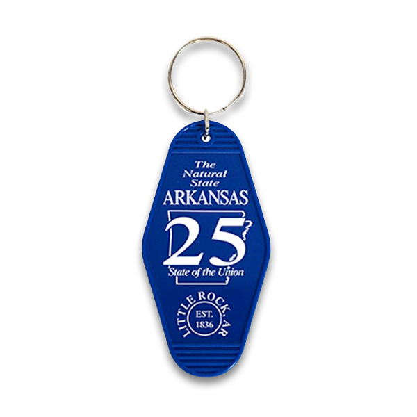 Arkansas Keychain Motel Blue