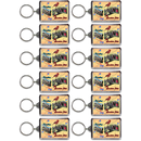 West Virginia Keychain Lucite Postcard