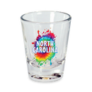 North Carolina Shot Glass Tie Dye  (1.5oz)