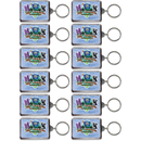 New Hampshire Keychain Lucite Elements