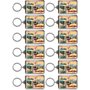 New Hampshire Keychain Lucite Postcard