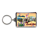 New Hampshire Keychain Lucite Postcard