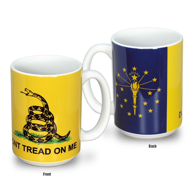 インディアナ州 マグカップ（15oz/443ml）[ガズデンフラッグ] / Indiana Mug Gadsden Flag (15oz)