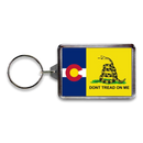 Colorado Keychain Lucite Gadsden Flag