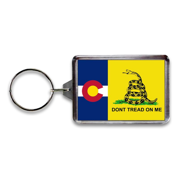コロラド州 キーホルダー [ガズデンフラッグ] / Colorado Keychain Lucite Gadsden Flag