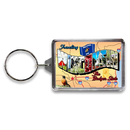 Wisconsin Keychain Lucite Postcard
