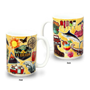 フロリダ州 マグカップ（15oz/443ml）[ラゲッジステッカー] / Florida Mug Luggage Sticker (15oz)