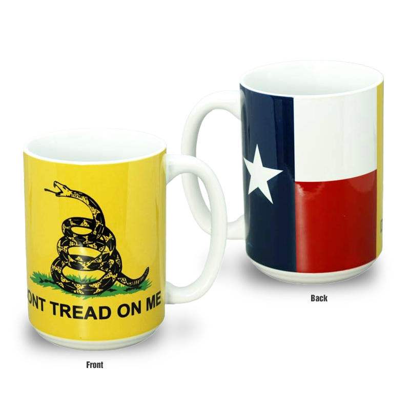 テキサス州 マグカップ（15oz/443ml）[ガズデンフラッグ] / Texas Mug Gadsden Flag (15oz)