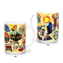 Rhode Island Mug Luggage Sticker (15oz)