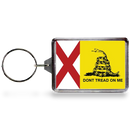 Alabama Keychain Lucite Gadsden Flag