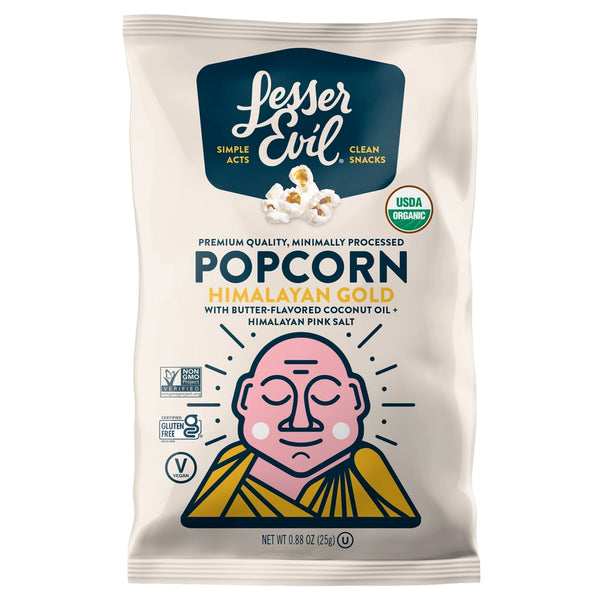 レッサーイーヴィル オーガニック ポップコーン ヒマラヤンゴールド 25g / LesserEvil Organic Popcorn, Himalayan Gold 0.88oz