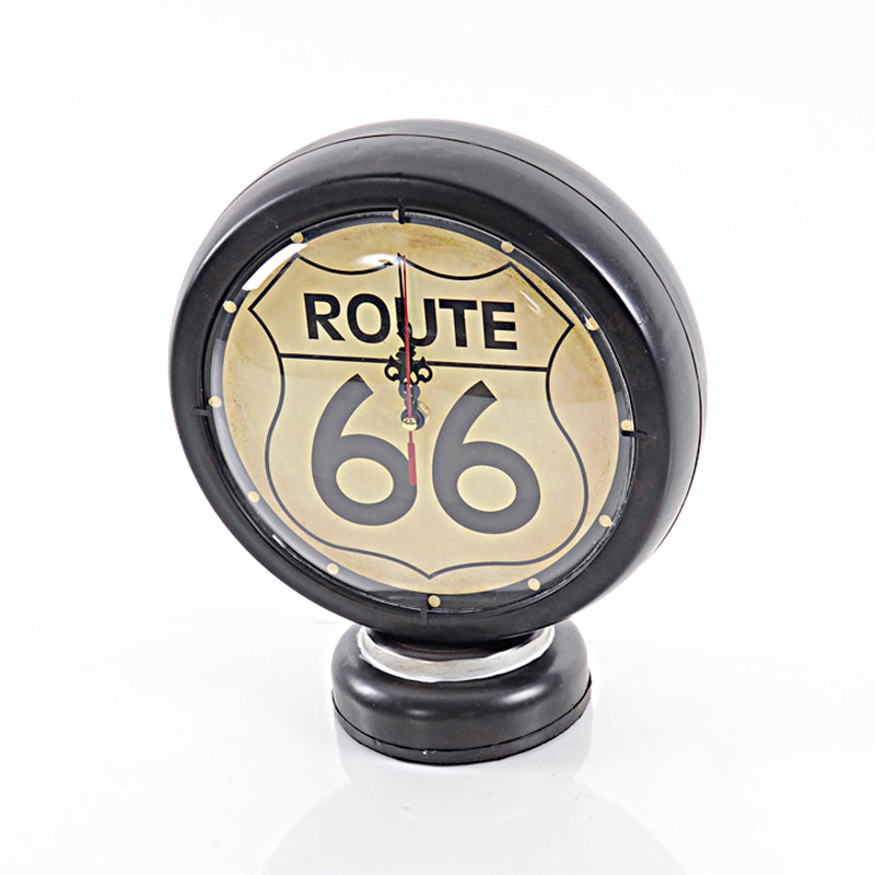 ガソリンポンプ ルート66 置き時計（黒） / Black Gasoline 66 Gas Pump Clock