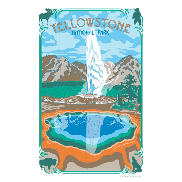 Yellowstone National Park Tea Towel