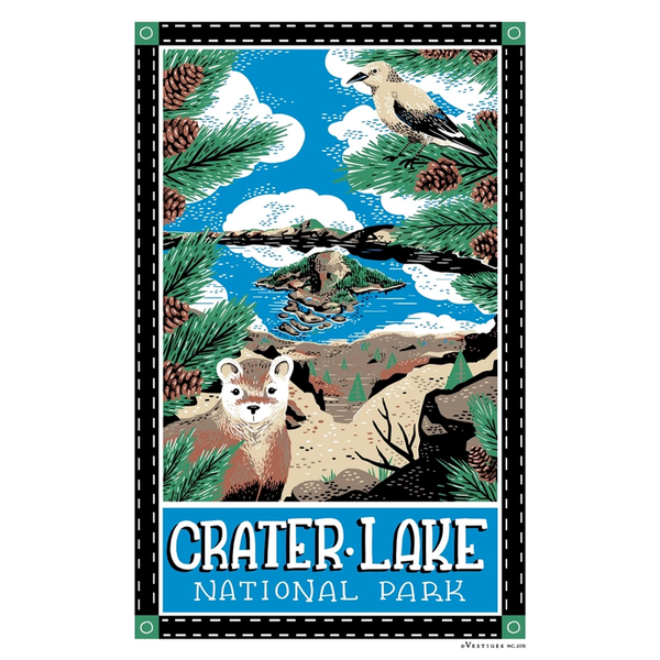 クレーターレイク国立公園 ティータオル / Crater Lake National Park Tea Towel