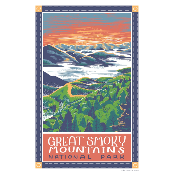 グレート スモーキー山脈国立公園 ティータオル / The Great Smoky Mountains National Park Tea Towel