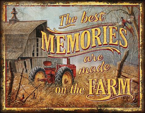 Farm Memories アメリカンインテリア ブリキ看板
