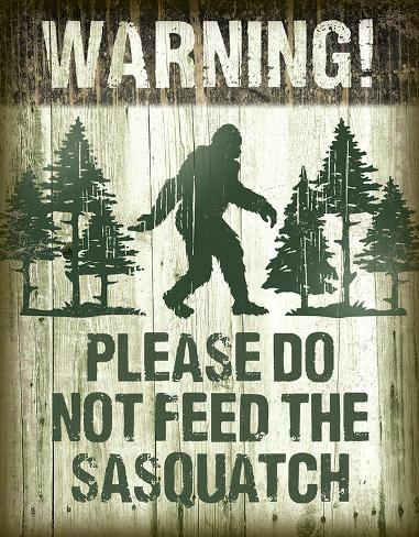 Tin Sign: Sasquatch - Don't Feed
