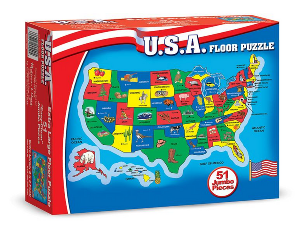 アメリカ地図フロア（51枚） (フロアパズル) / U.S.A. Map Floor (51 Pc) (Floor Puzzles)