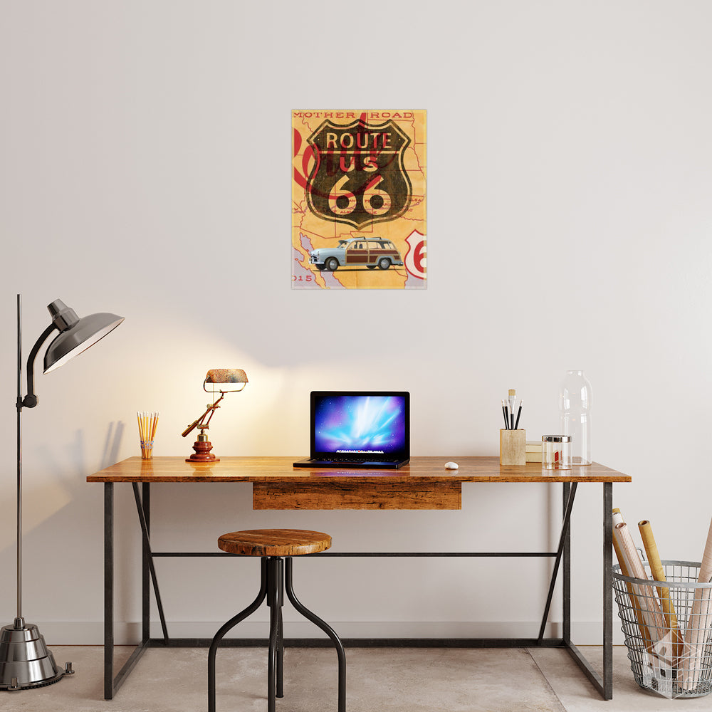 Route 66 Vintage Postcard アメリカンインテリア ポスター