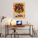 Route 66 Vintage Postcard Art Print
