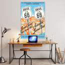 Drive US 66 Signs, Route 66 Art Print