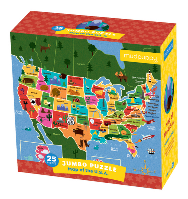 アメリカ合衆国の地図 ジャンボパズル/ Map of the U.S.A. Jumbo Puzzle