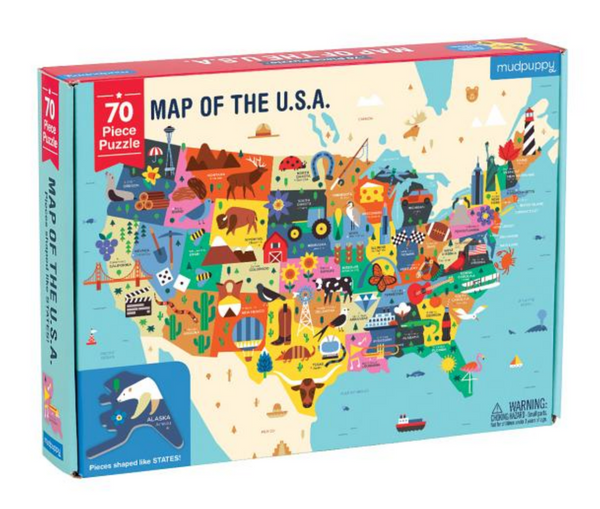 アメリカ合衆国の地図パズル/ Map of the U.S.A. Puzzle