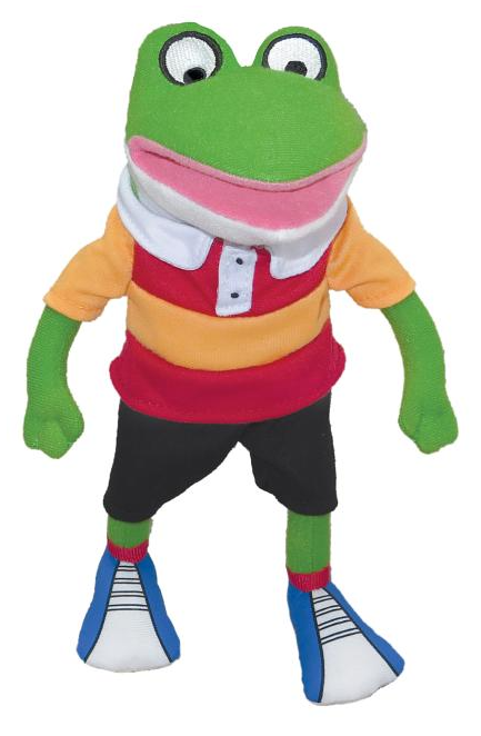 カエルさんストライプシャツ人形（カエルさん) / Froggy Striped Shirt Doll (Froggy)