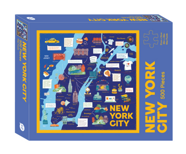 ニューヨーク・シティ・マップ 500ピース ジグソーパズル (地図パズル) / New York City Map: 500-Piece Jigsaw Puzzle (Map Puzzle)