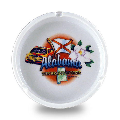 アラバマ州  アッシュトレイ 灰皿 [州のアイコン] / Alabama Elements Ceramic Ashtray