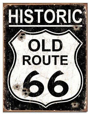 Historic Old Route 66 アメリカンインテリア ブリキ看板
