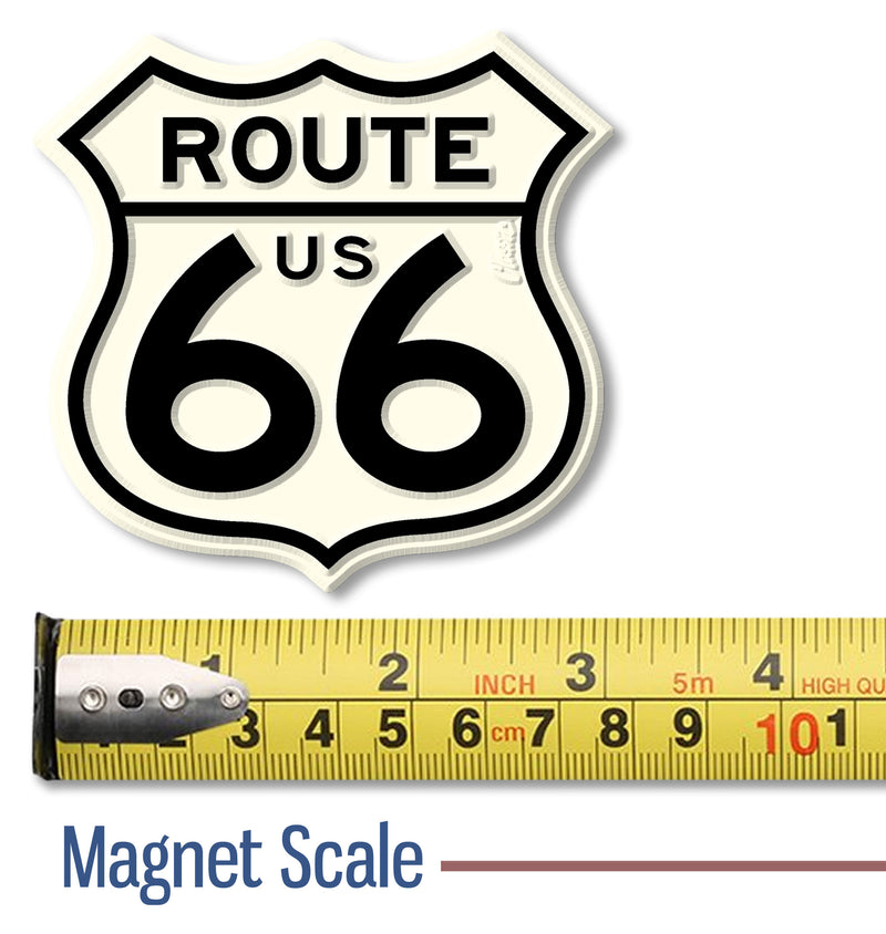 Route 66 Shield Highway Sign Magnet, Made in the USA